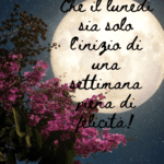 Una-luna-piena-luminosa-con-un-cielo-stellato-e-rami-di-albero-fioriti-in-primo-piano,-accompagnato-da-un-messaggio-che-augura-una-settimana-di-felicità.