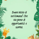 buon-inizio-di-settimana-con-foglie-tropicali-e-animali-sorridenti