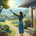 donna-che-sorride-al-sole-in-mattina-estiva-con-paesaggio-rurale-verde