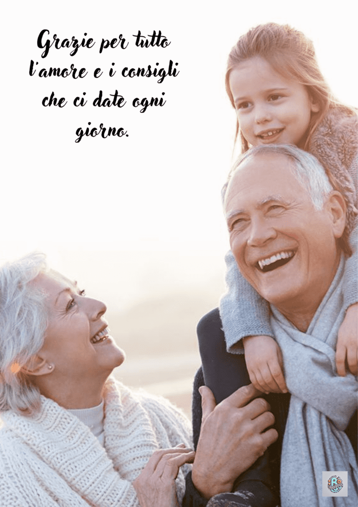 Un'immagine toccante di nonni e nipoti in un ambiente sereno, che celebrano la gioia della famiglia e il significato della Festa dei Nonni.
