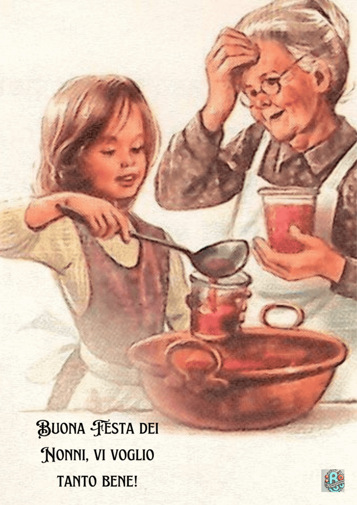 Un'immagine commovente di una nonna e una nipote che cucinano insieme, a simboleggiare l'amore, la cura e l'importanza della famiglia, celebrata durante la Festa dei Nonni.