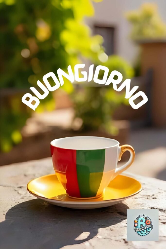Tazza con i colori della bandiera italiana, simbolo di unità e libertà, accompagnata dal messaggio Giorno della Liberazione, celebrando il coraggio e la resistenza