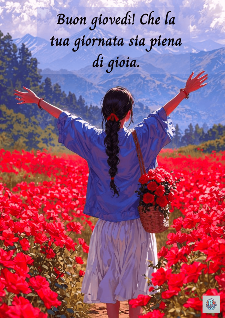 giovedì-sereno-girl-natura-campo-fiori-rossi-basket-rose