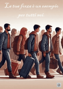 gruppo-di-migranti-in-marcia-con-valigie-e-sguardi-determinati-rappresentazione-di-forza-e-memoria-nella-giornata-nazionale-in-memoria-delle-vittime-dell-immigrazione