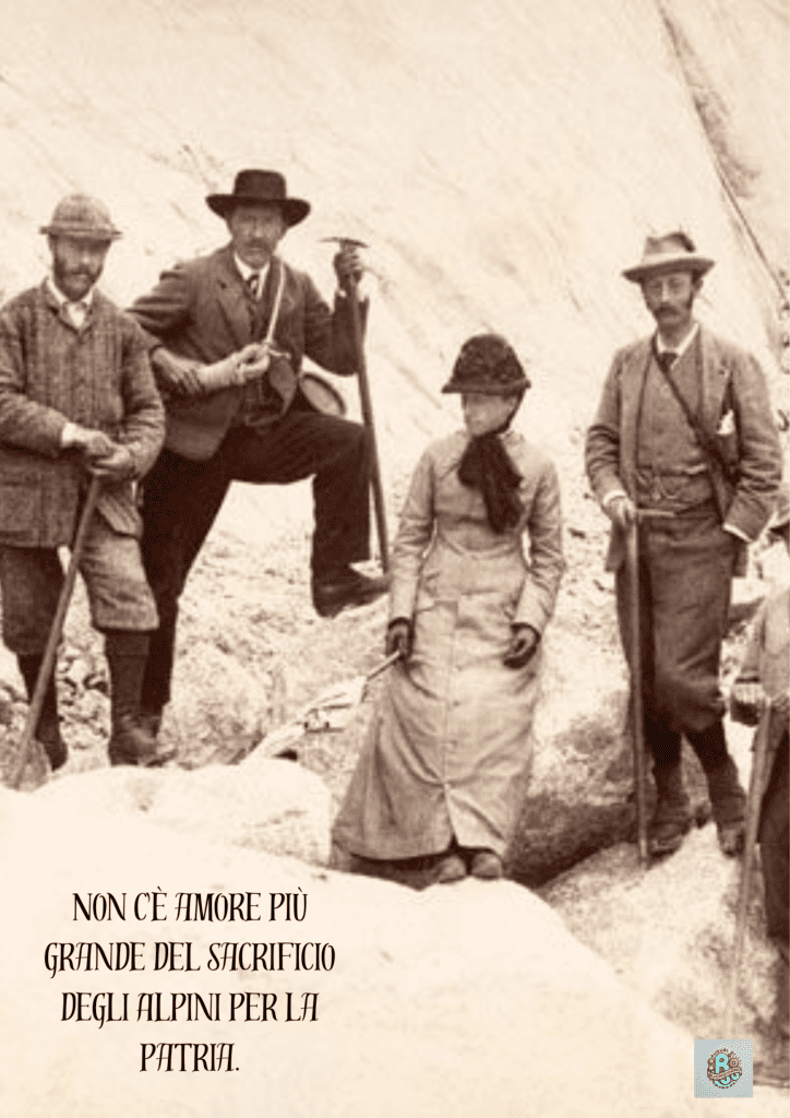 Gruppo-di-uomini-alpini-durante-la-Giornata-Nazionale-del-Sacrificio-degli-Alpini-con-il-testo-Non-c'è-amore-più-grande-del-sacrificio-degli-Alpini-per-la-patria.