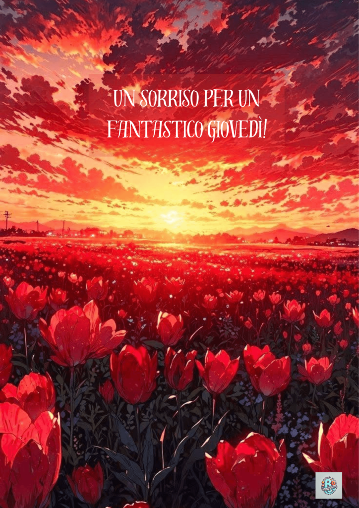 giovedì-sorriso-fiori-rossi-tramonto-paesaggio-sole