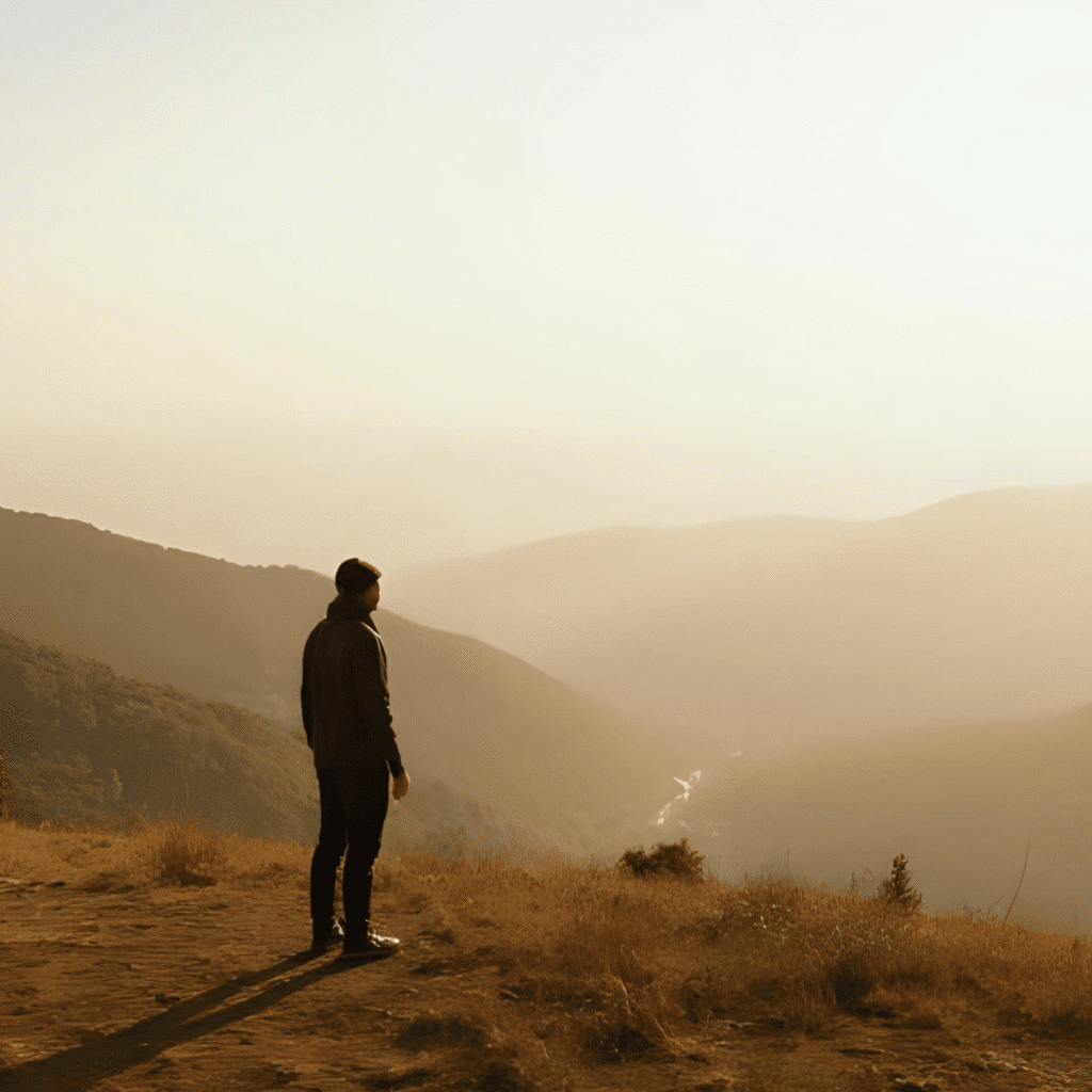 Persona-che-guardala-panoramica-durante-il-tramonto-con-il-testo-Altre-Celebrazioni-per-riflettere-sulle-bellezze-della-natura-e-la-solitudine.